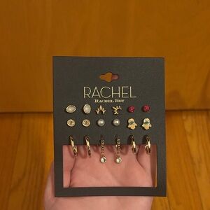 RACHEL Rachel Roy Gold and Pink Earring Set